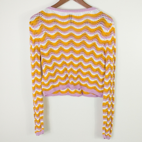 Lili Sidonio Striped Knit Sweater Small Cotton - Picture 8 of 8